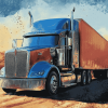 Engines Semi Truck Diamond Painting