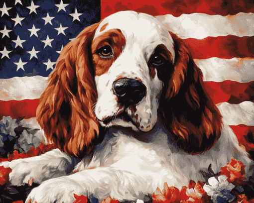 English Setter Puppy Diamond Painting