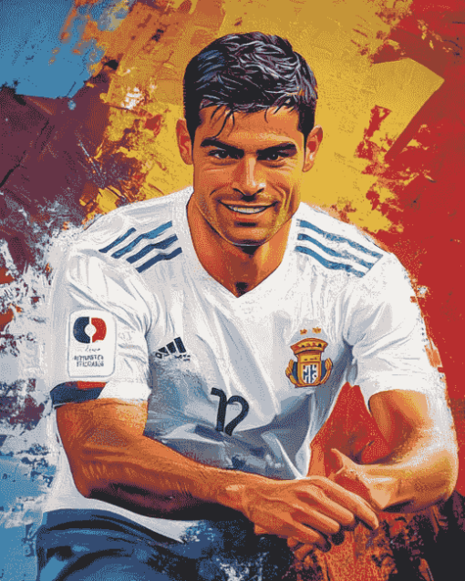 Enzo Zidane Footballer Diamond Painting