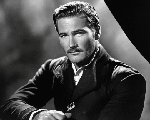 Errol Flynn Black and White Diamond Painting