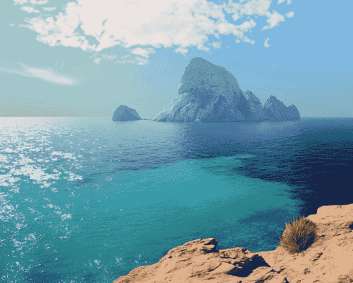 Es Vedra Island Seascape Diamond Painting