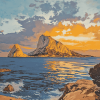 Es Vedra Sunset Seascape Diamond Painting