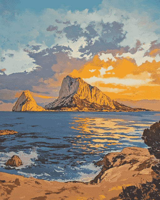 Es Vedra Sunset Seascape Diamond Painting