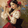 Espanol Vintage Women Diamond Painting