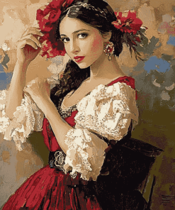 Espanol Vintage Women Diamond Painting