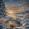 Evening Ice Landscape Diamond Painting