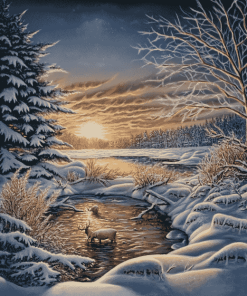 Evening Ice Landscape Diamond Painting