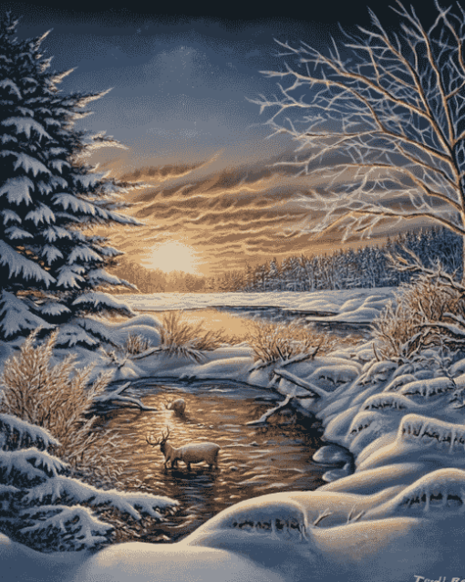 Evening Ice Landscape Diamond Painting