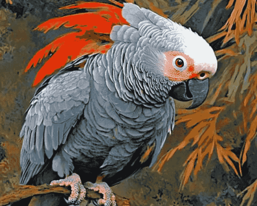 Exotic African Parrot Diamond Painting