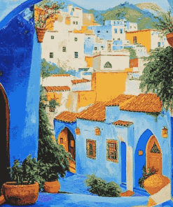 Explore Chefchaouen Cityscape Diamond Painting