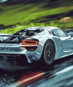 Exquisite Porsche 918 Cars Diamond Painting