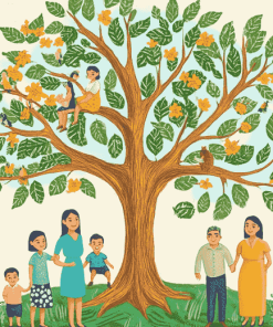 Family Tree Cartoon Diamond Painting