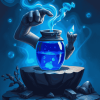 Fantasy Blue Potion Diamond Painting