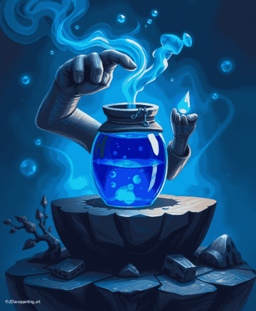 Fantasy Blue Potion Diamond Painting