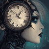 Fantasy Clock Woman Diamond Painting