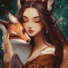 Fantasy Fox Girl Animation Diamond Painting