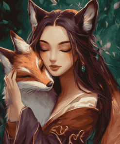 Fantasy Fox Girl Animation Diamond Painting