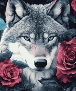 Fantasy Grey Wolf Diamond Painting