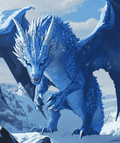 Fantasy Ice Dragon Diamond Painting