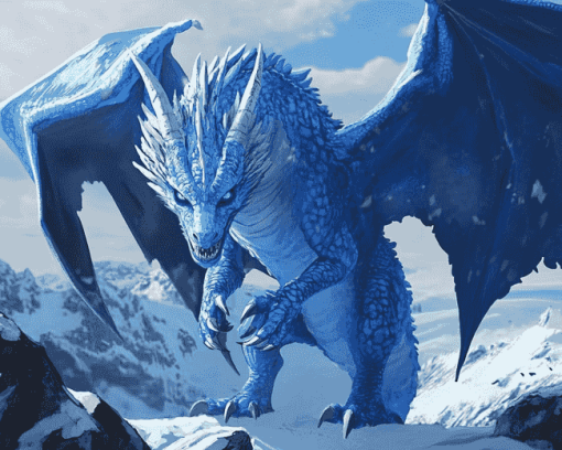 Fantasy Ice Dragon Diamond Painting