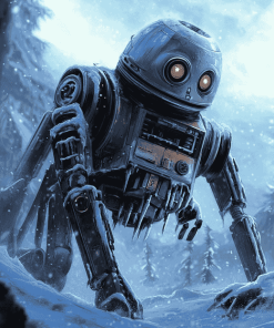 Fantasy Ice Robot Animation Diamond Painting