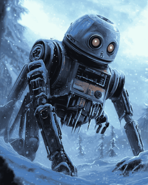 Fantasy Ice Robot Animation Diamond Painting