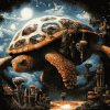 Fantasy Space Turtles Diamond Painting