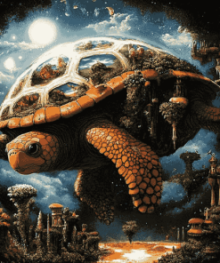 Fantasy Space Turtles Diamond Painting