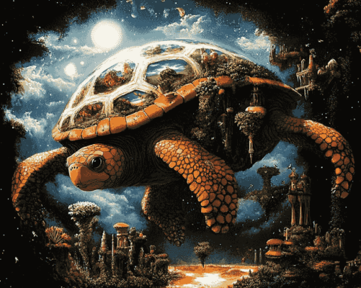 Fantasy Space Turtles Diamond Painting