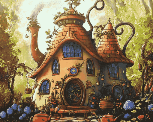 Fantasy Tea House Diamond Painting