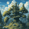 Fantasy Treehouse Diamond Painting