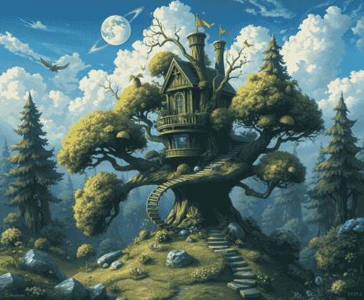 Fantasy Treehouse Diamond Painting