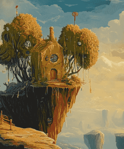 Fantasy Treehouse Landscape Diamond Painting