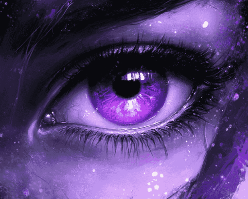 Fantasy Violet Eyes Diamond Painting