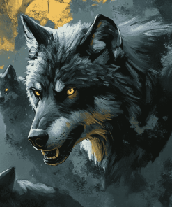 Fantasy Wolves Diamond Painting