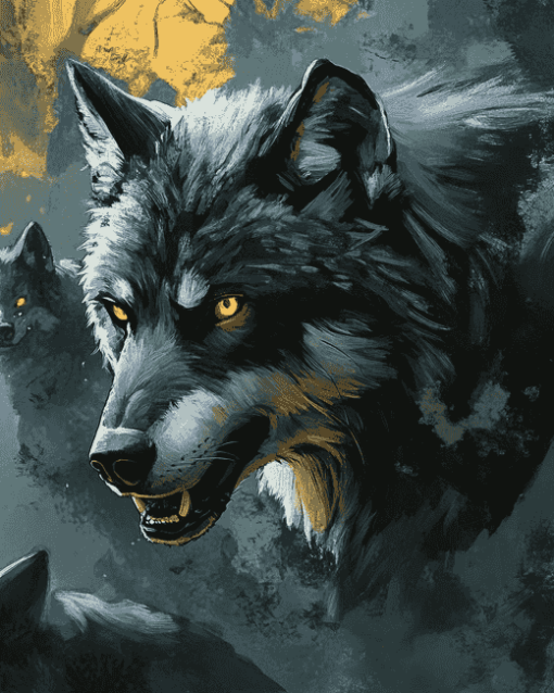 Fantasy Wolves Diamond Painting