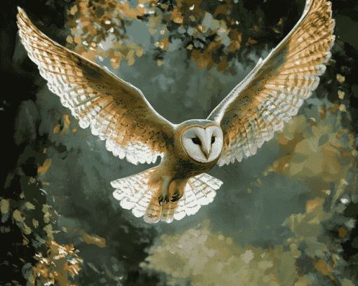 Female Owl Diamond Painting