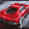 Ferrari F176 Red Sports Car Diamond Painting