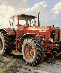 Fiat 180 90 Tractor Diamond Painting