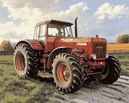 Fiat 180 90 Tractor Diamond Painting