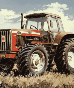 Fiat Tractor Engines Diamond Painting