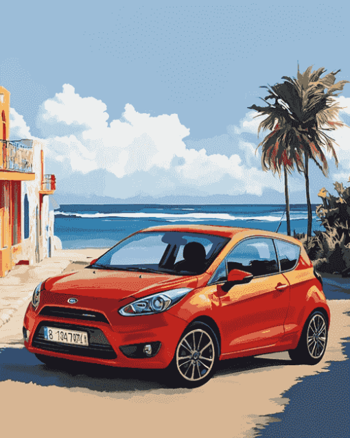 Fiesta St Car Engines Diamond Painting