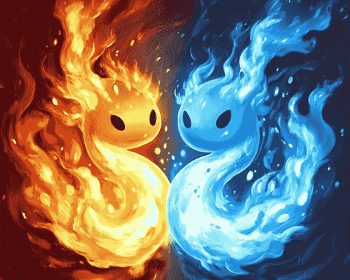 Fire and Ice Animation Diamond Painting