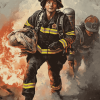 Firefighting Hero Diamond Painting