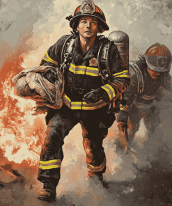 Firefighting Hero Diamond Painting