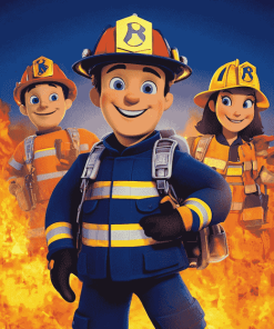 Fireman Sam Animation Diamond Painting