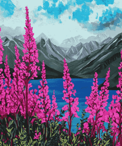 Fireweed Forest Diamond Painting