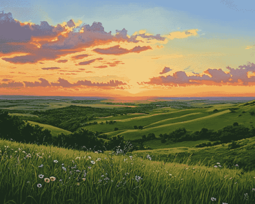 Flint Hills Sunset Diamond Painting