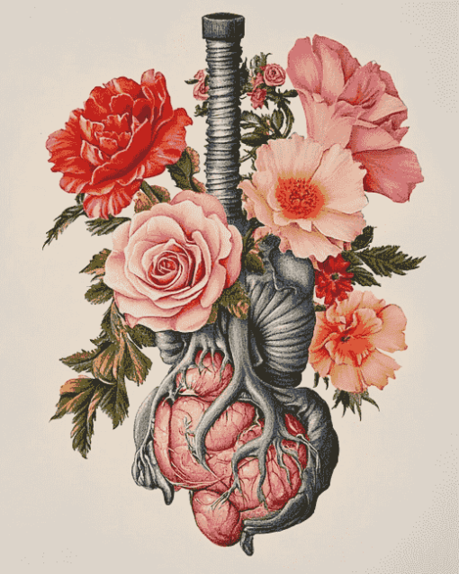 Floral Anatomy Rose Diamond Painting