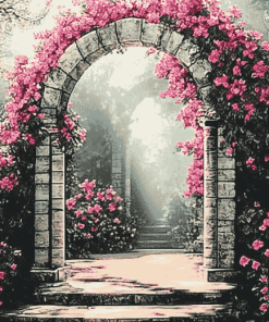 Floral Archway Blossoms Diamond Painting